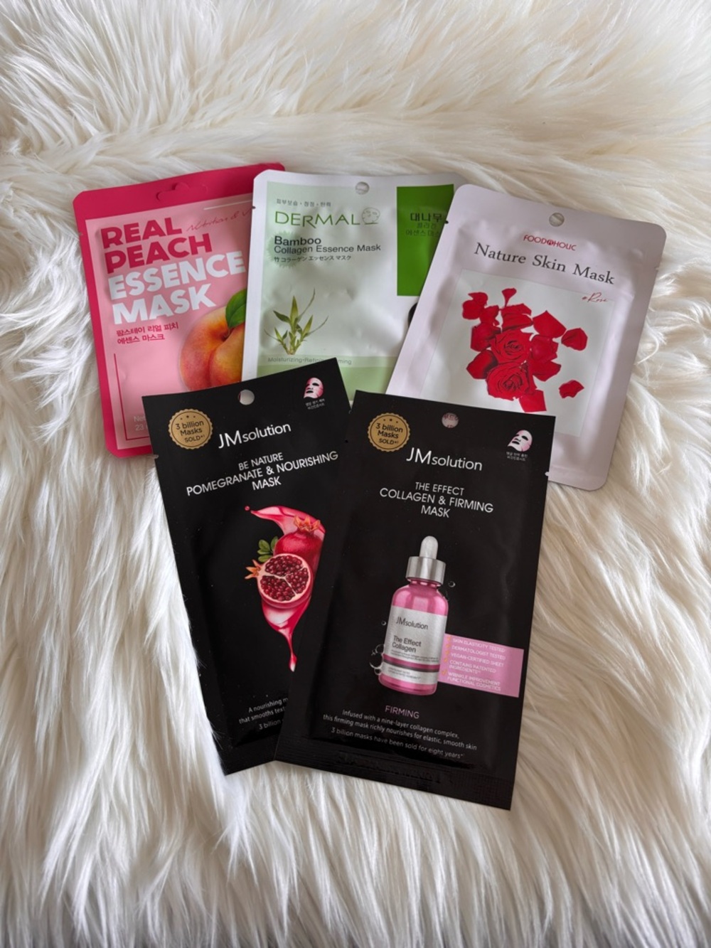 Korean Skincare Sheet Mask Bundle Collagen & Firming